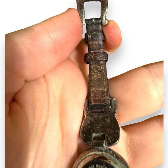 90s Brighton Sterling Silver Case Leather Band Women’s Watch main image 4